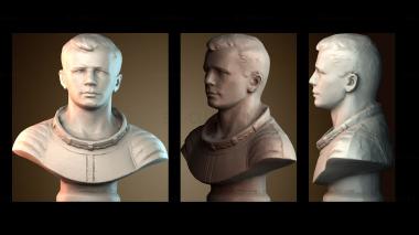 3D model Mr Yuri Gagarin bust (STL)