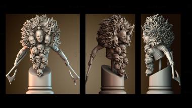 3D модель Бюст охотника за головами (STL)