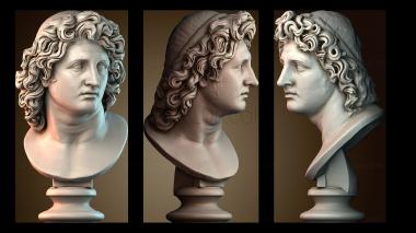 3D модель Идеальный портрет Александра Македонского в образе Гелиоса (STL)