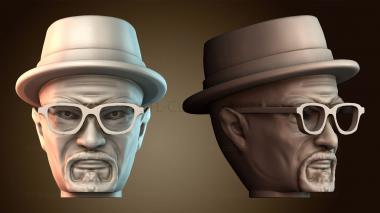 3D модель Голова Уолтера Уайта Lego (STL)