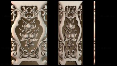 3D мадэль Стол и стул с узором персиковое дерево (STL)