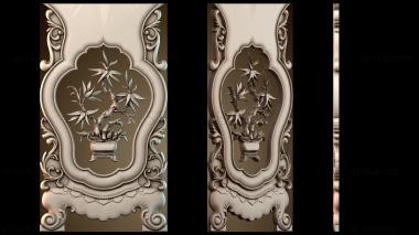 3D мадэль Стол и стул с рисунком бамбука (STL)