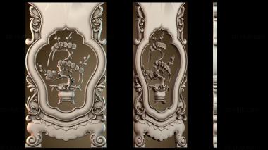 3D модель Стол и стул с узором абрикосовое дерево (STL)