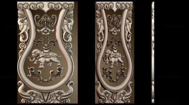 3D мадэль Стол и стул с узором слон (STL)