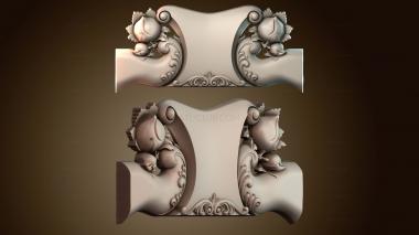 3D мадэль Стол и стул с узором персиковый (STL)