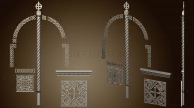 3D model Church gate set of parts (STL)