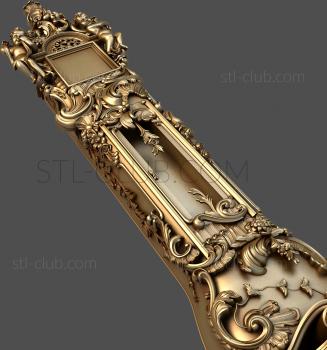 3D model 3d stl model of floor clock, baroque (STL)