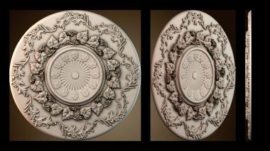 3D модель Настенные часы с листочками (STL)