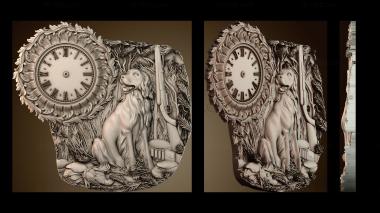 3D модель Охотничьи настенные часы (STL)