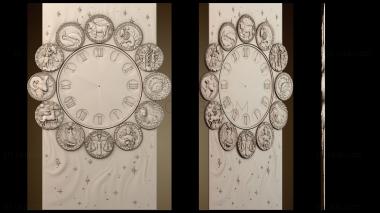 3D модель Часы настенные 12 знаков зодиака (STL)