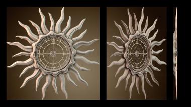 3D модель Узор настенных часов «Солнце» (STL)