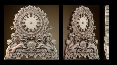 3D модель Настенные часы «Львы» (STL)