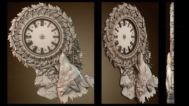 3D мадэль Настенные часы «Волк» (STL)
