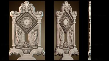 3D модель Настенные часы «Две молодые женщины» (STL)