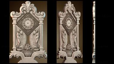 3D модель Настенные часы «Две молодые женщины» (STL)