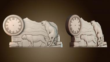 3D модель Настенные часы «Львы» (STL)