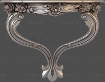 3D model 3d stl console table model, file for cnc machine tool (STL)