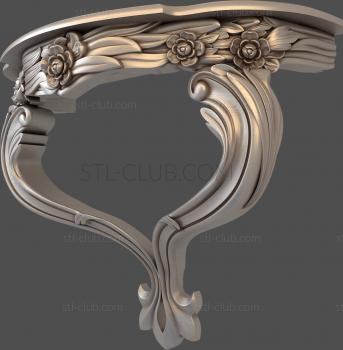 3D model 3d stl console table model, file for cnc machine tool (STL)