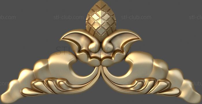 3d model of church decor, stl file for CNC