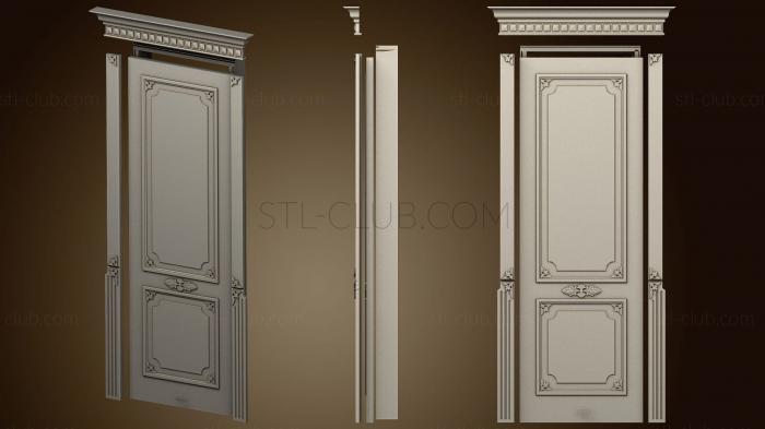3D мадэль Дверь в классическом стиле с наличником (STL)