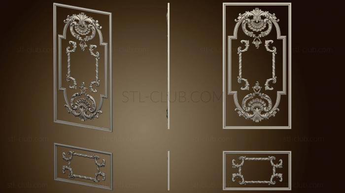 3D model Door onlays in baroque (STL)