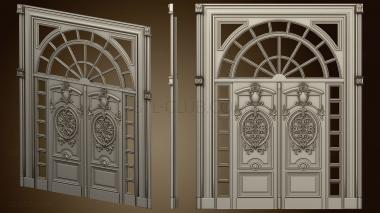 3D model The doors are carved with a double-leaf stained-glass window (STL)