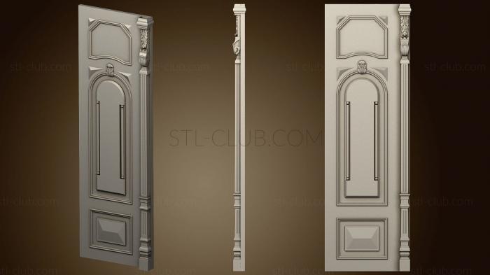 Двери резные Дверь в классическом стиле с наличником версия1