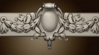 3D model Decor cartouche with wreaths version1 (STL)