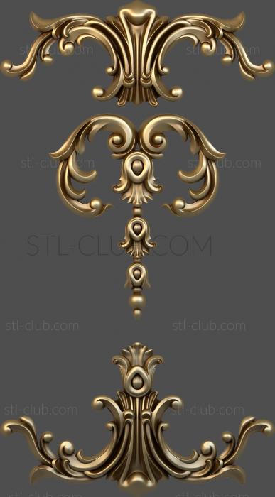 3D model 3d stl model of decorative door trim (STL)