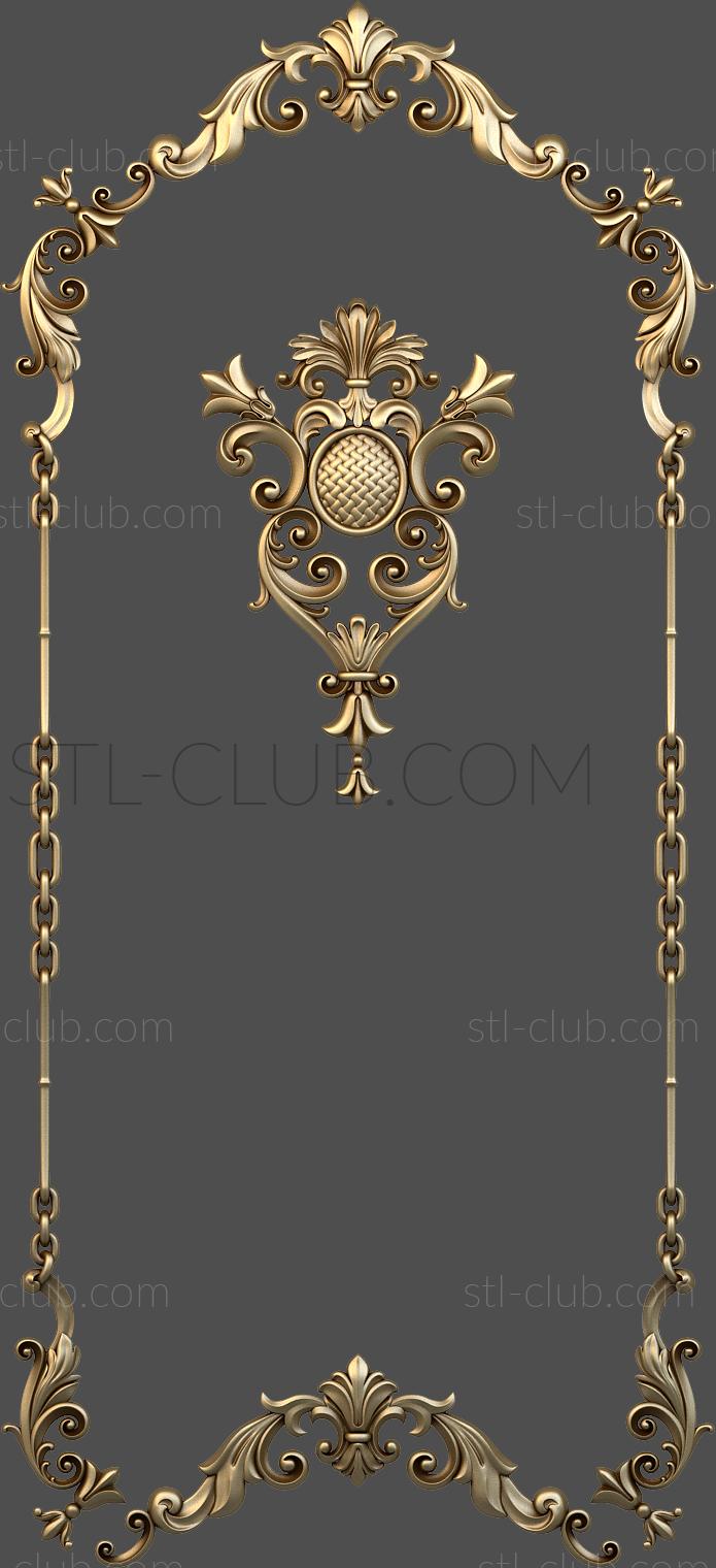 3d stl model of decorative door trim