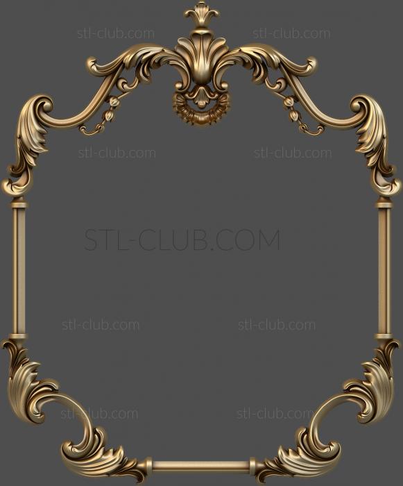 3d stl model of door trim, file for cnc machine tool