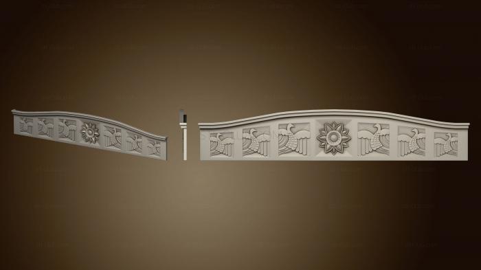 3D model Cornice with birds version2 (STL)