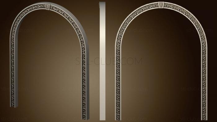 Дверные накладки Арка с круглым верхом и декором по периметру