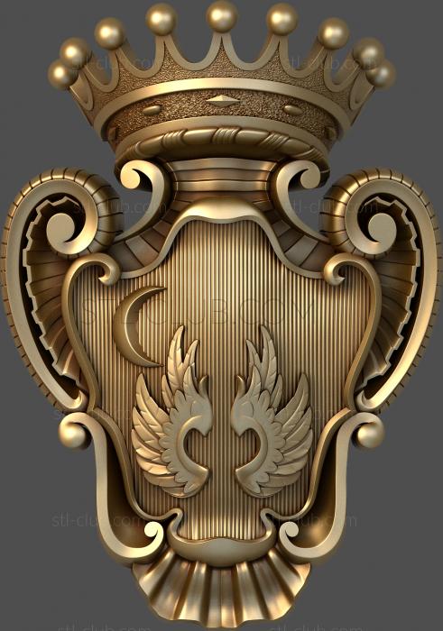 3D model Crowned harp (STL)