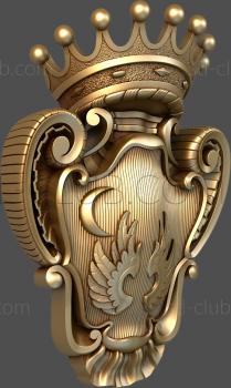 3D model Crowned harp (STL)