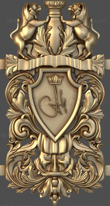 3D model Carved coat of arms (STL)