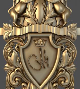 3D model Carved coat of arms (STL)