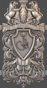 3D model Carved coat of arms (STL)