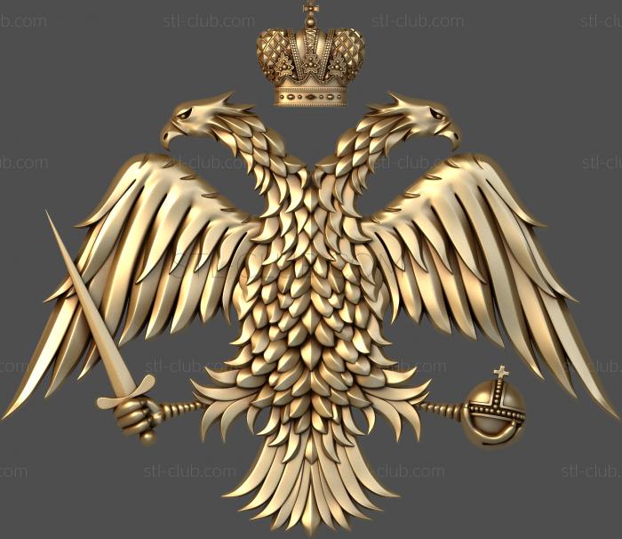 3D model Eagle with sword and power (STL)