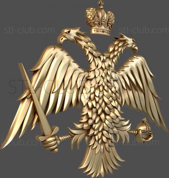 3D model Eagle with sword and power (STL)