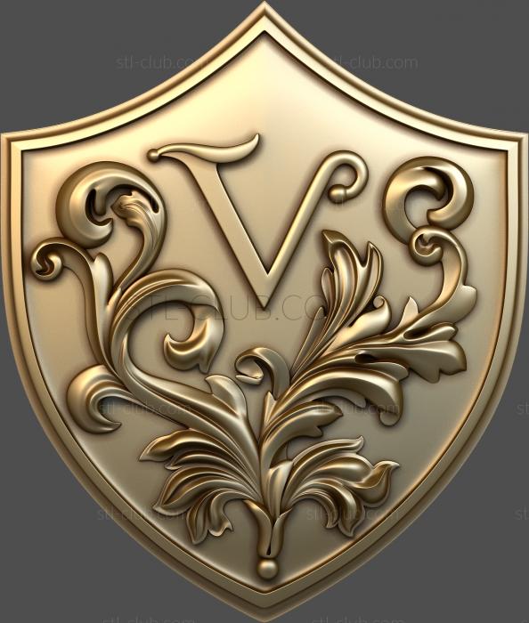 3D model Letter V (STL)