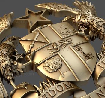 3D model Coat of arms of Ghana (STL)