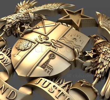 3D model Coat of arms of Ghana (STL)