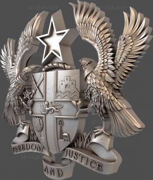 3D model Coat of arms of Ghana (STL)