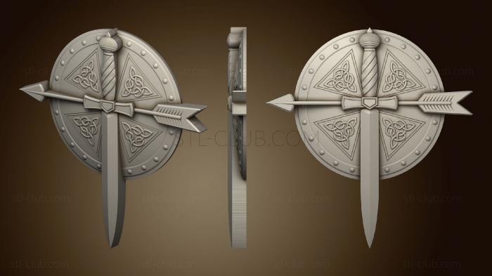 Armor sword and arrow