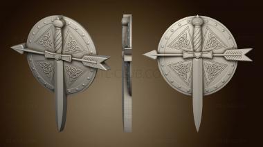 3D model Armor sword and arrow (STL)