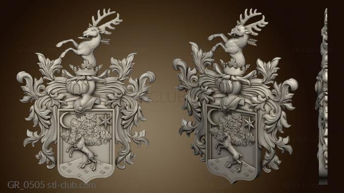 3D model Coat of arms with deer (STL)