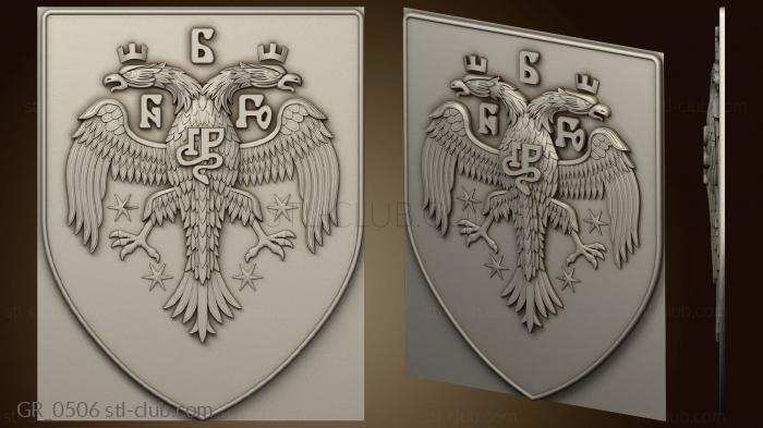 Byzantine heraldry with a two-headed eagle