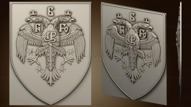 3D model Byzantine heraldry with a two-headed eagle (STL)