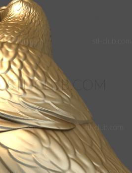 3D мадэль Сидящий голубь (STL)